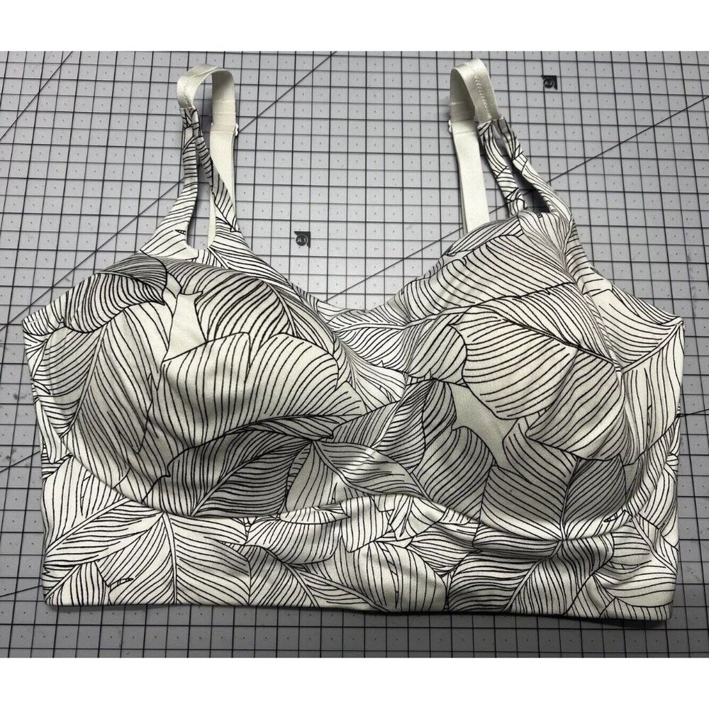 Allegro By Victoria’s Secret On Point Sports Bra White Palm Back Logo 38DDD NWOT